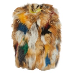 Zadig 
Voltaire Multicolor Fur Sleeveless Cropped Jacket M