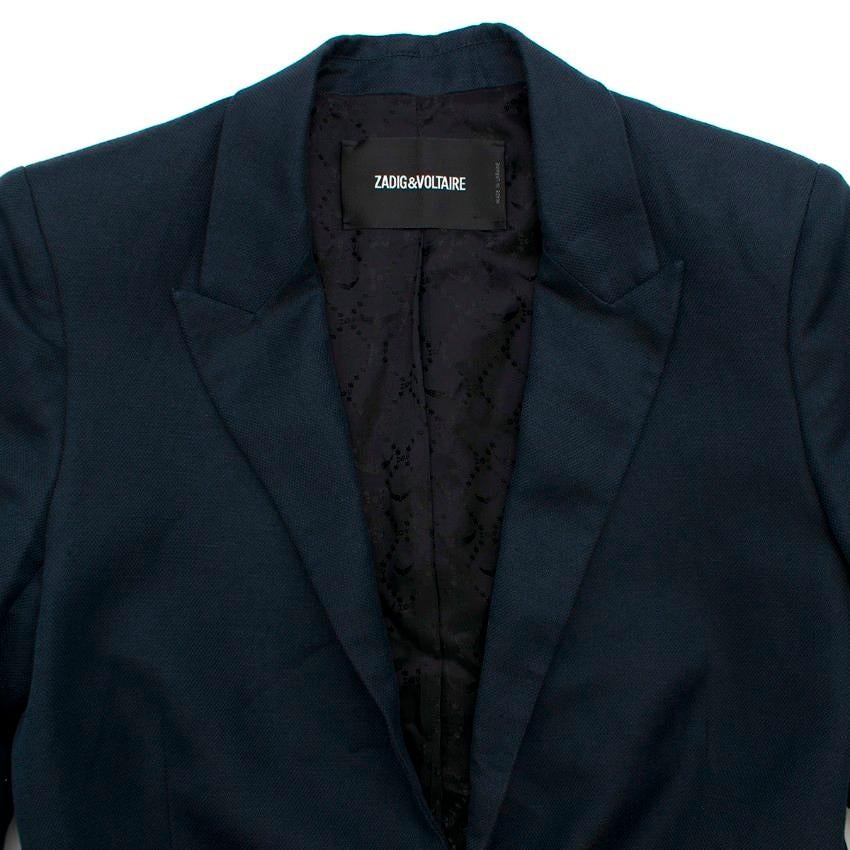 Zadig & Voltaire Navy Deluxe Blazer US 6 In Excellent Condition For Sale In London, GB