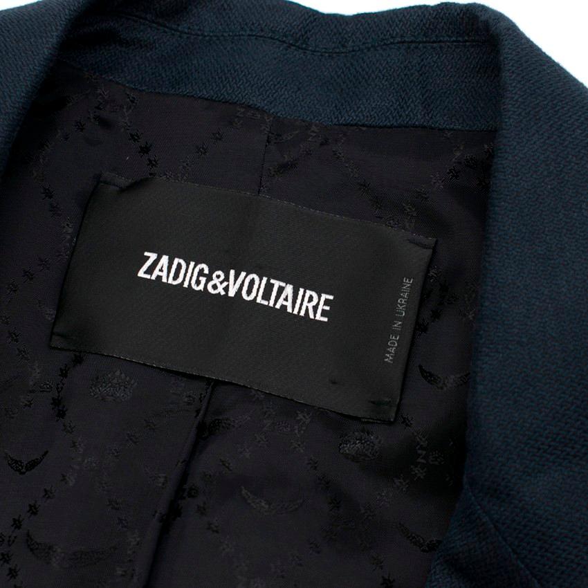 Women's Zadig & Voltaire Navy Deluxe Blazer US 6 For Sale