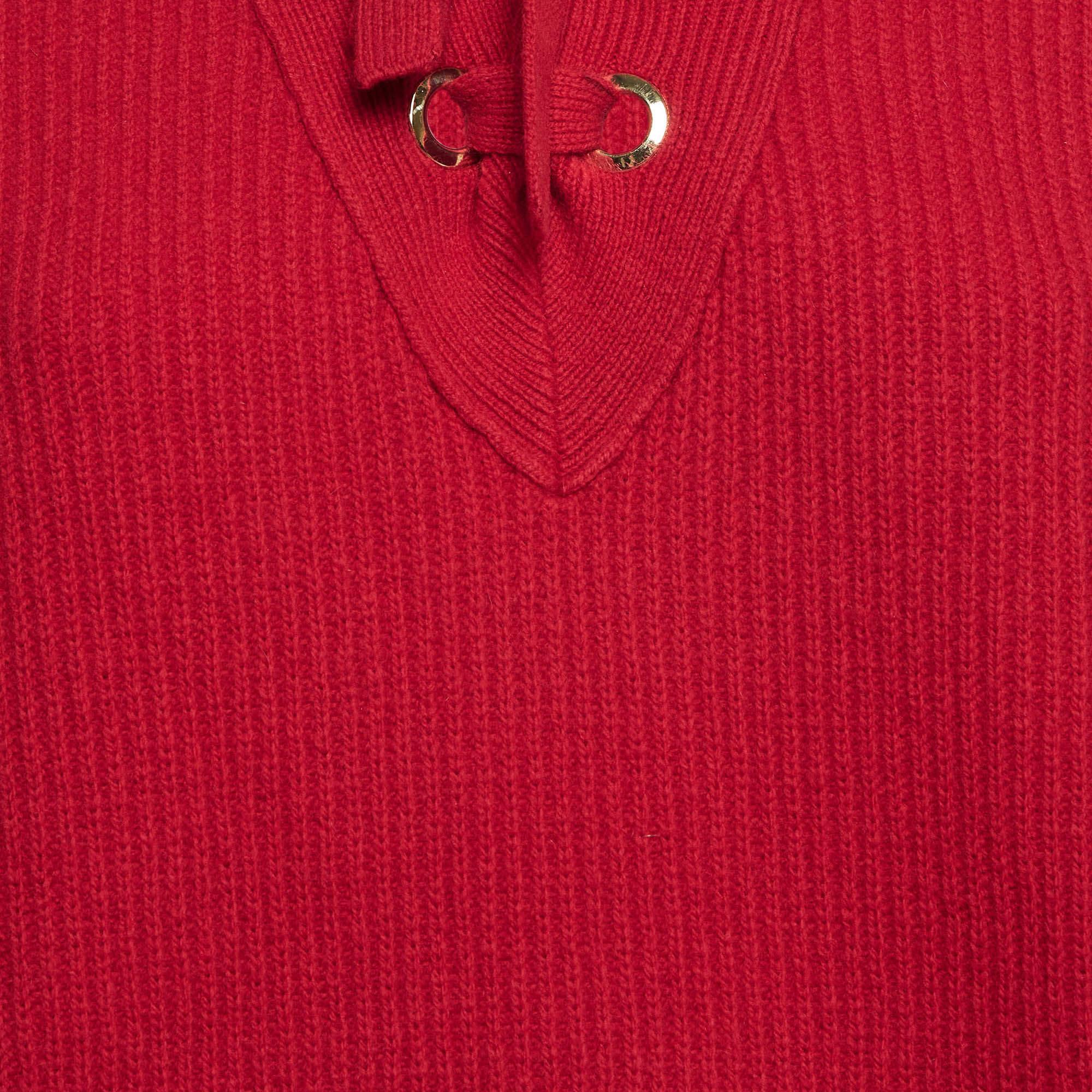 Rouge Zadig & Voltaire - Pull Kassy LC rouge à lacets en vente