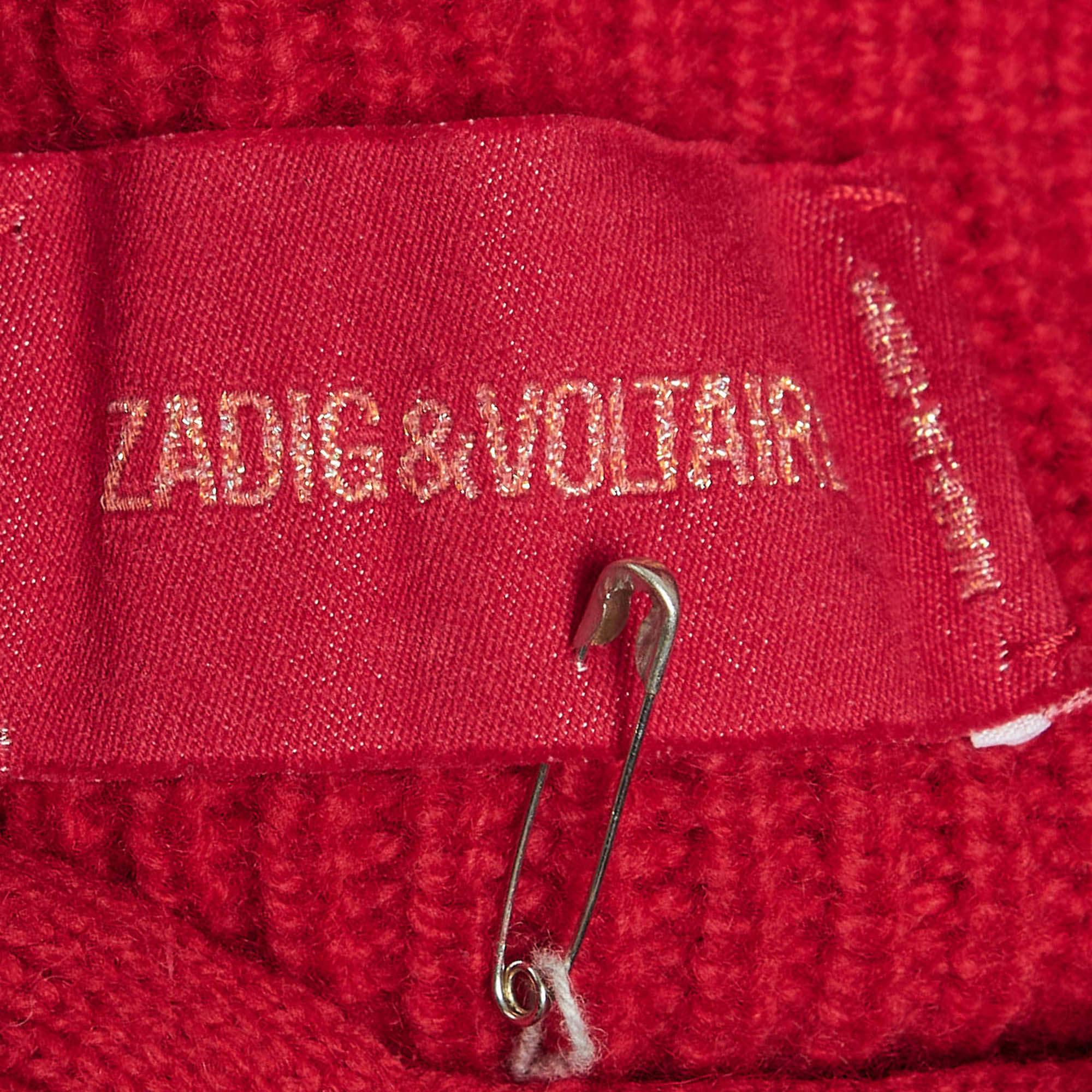 Zadig & Voltaire - Pull Kassy LC rouge à lacets Neuf - En vente à Dubai, Al Qouz 2