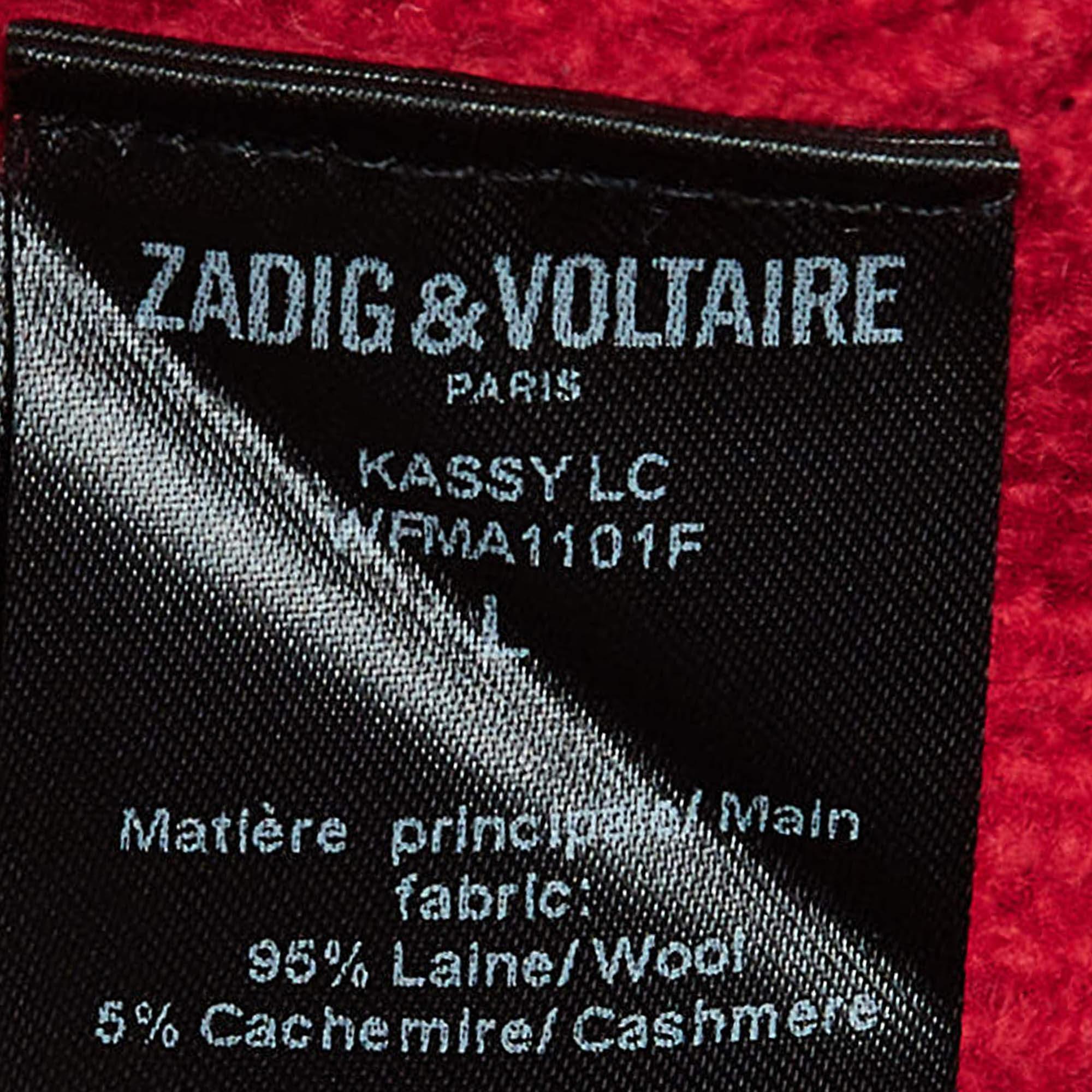 Zadig & Voltaire - Pull Kassy LC rouge à lacets Pour femmes en vente
