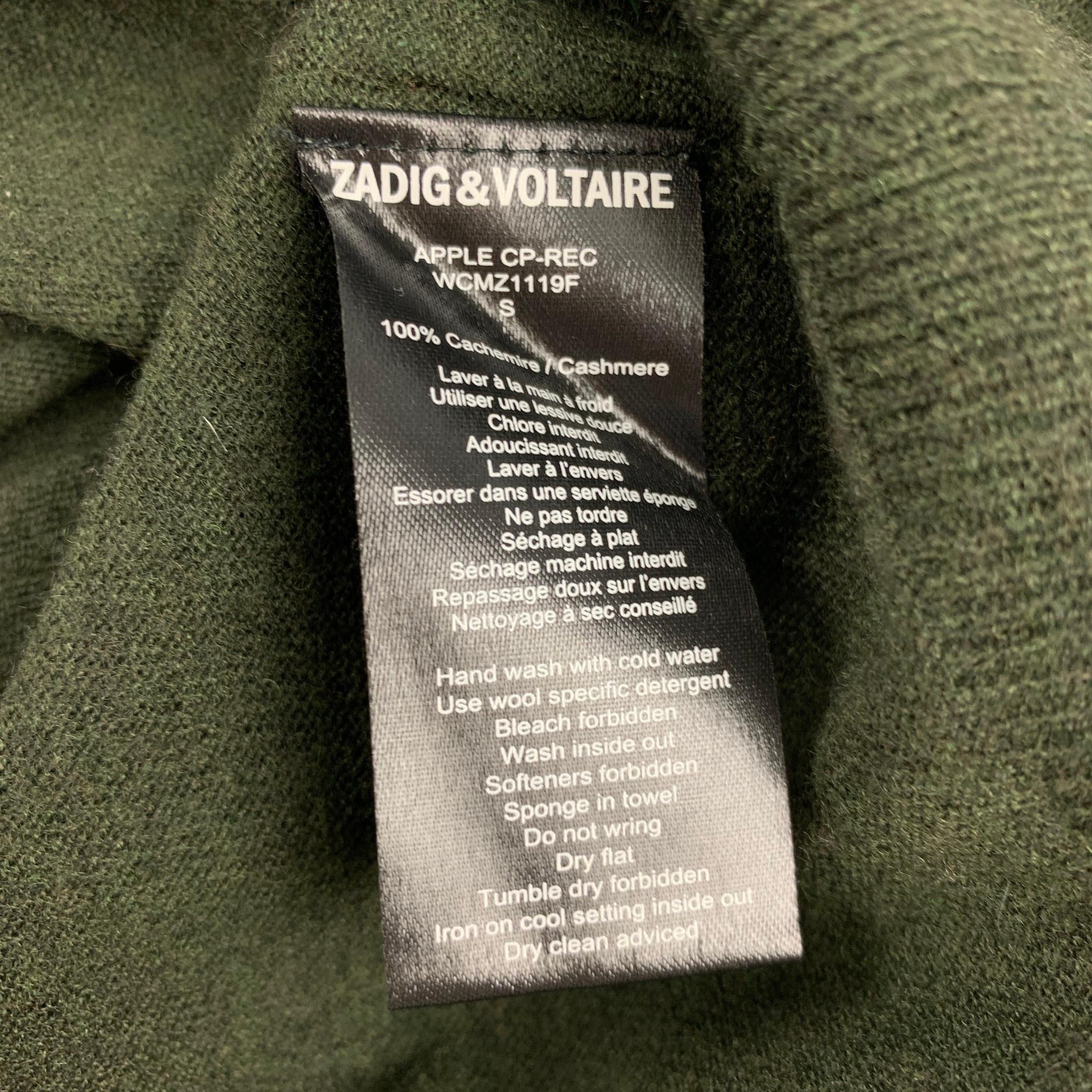 ZADIG and VOLTAIRE Size M Dark Green Cashmere Oversized Sweater For Sale at  1stDibs
