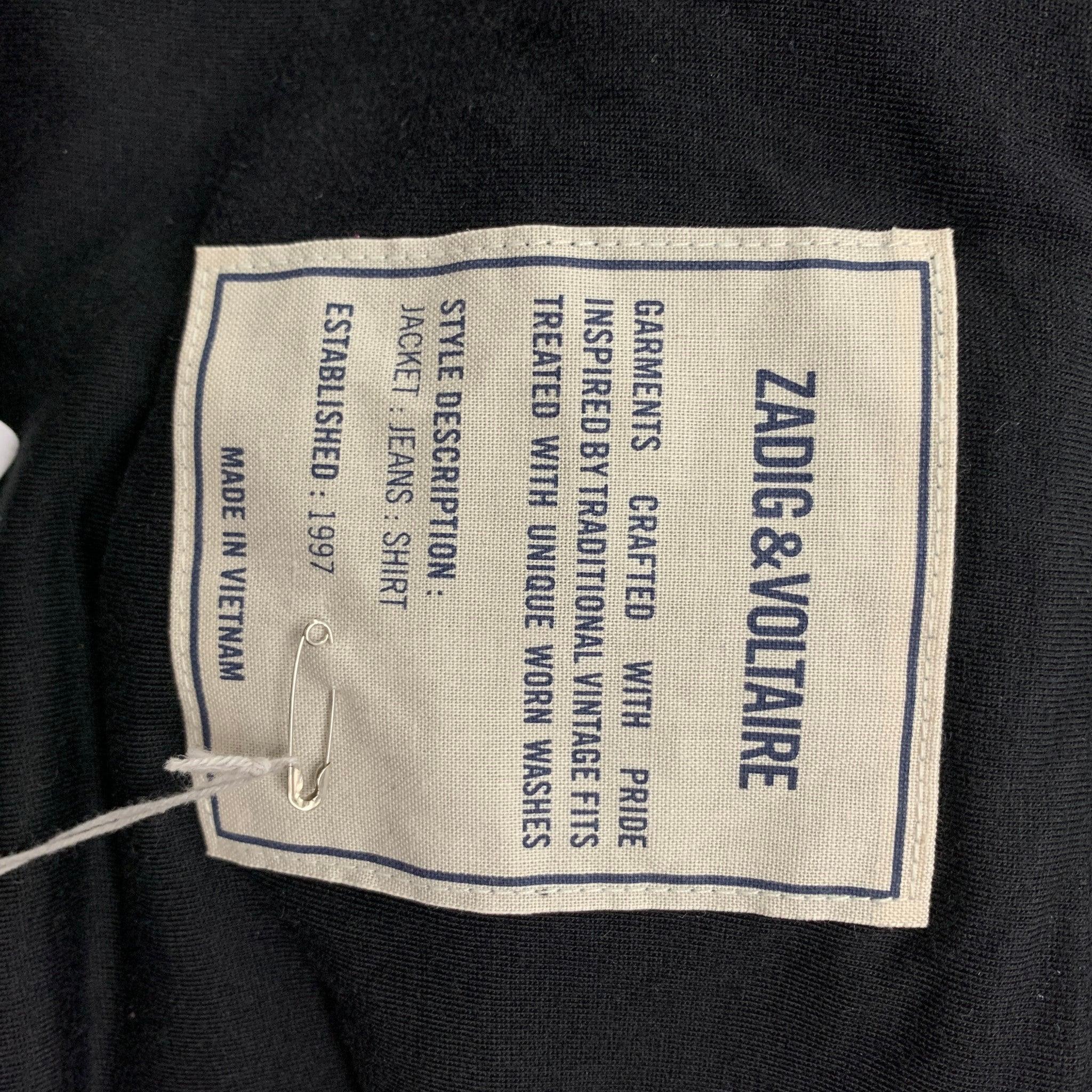 ZADIG & VOLTAIRE Size S Gold Polyamide Metallic Zip Up Jacket 1