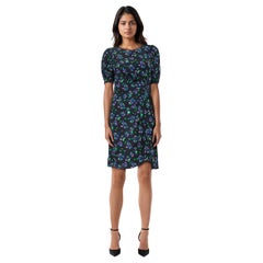 Zadig & Voltaire Totenkopf & Logo Print Seidenkleid Größe S