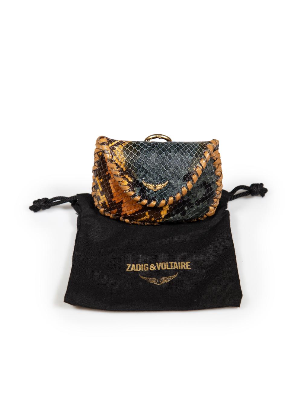 Zadig & Voltaire Snakeskin Coin Purse For Sale 2