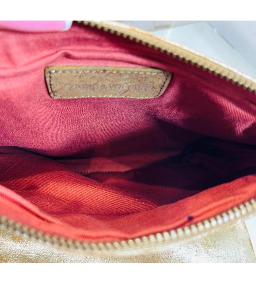 Women's Zadig & Voltaire Stud Embellished Leather Clutch Bag
