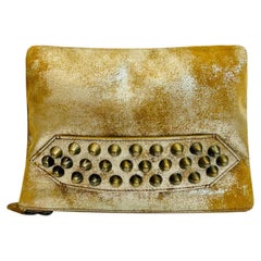 Zadig & Voltaire Stud Embellished Leather Clutch Bag