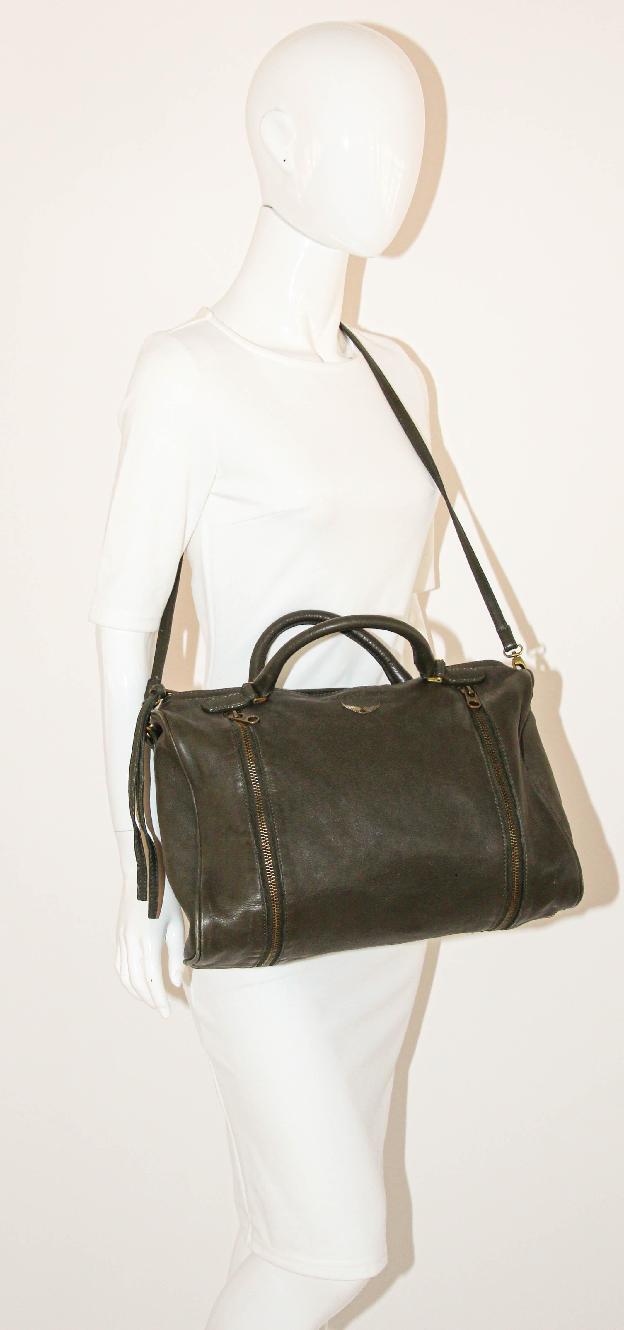 Zadig & Voltaire Sunny Leather Medium Tote Handbag For Sale 5