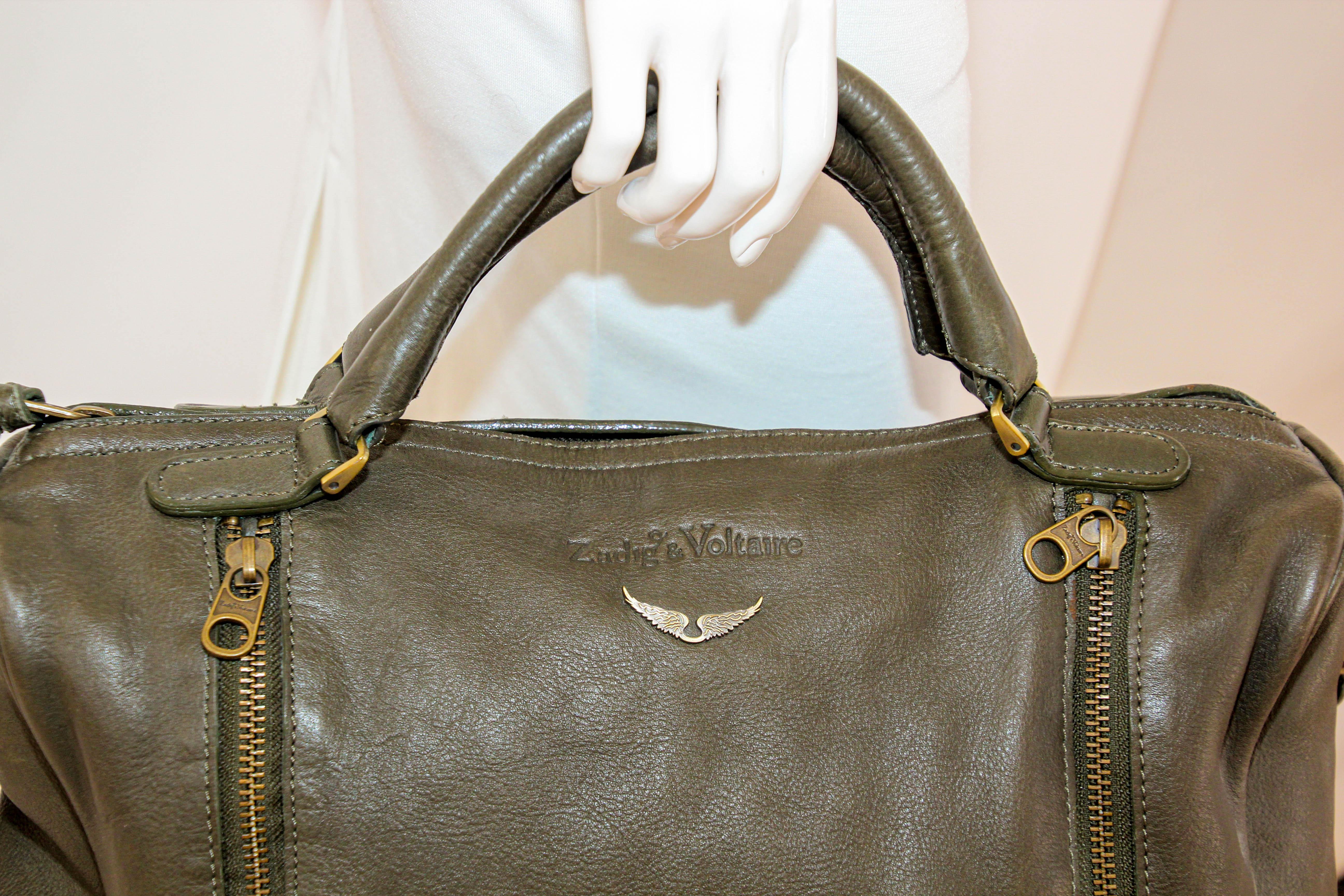 Zadig & Voltaire Sunny Leather Medium Tote Handbag For Sale 7