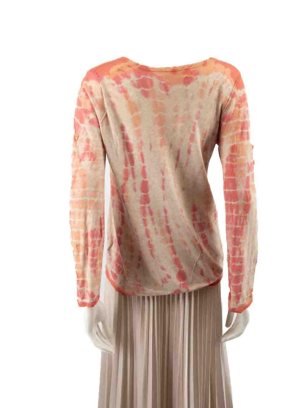 Zadig & Voltaire Tie Dye Pattern Long Sleeve Top Size XS In Good Condition For Sale In London, GB