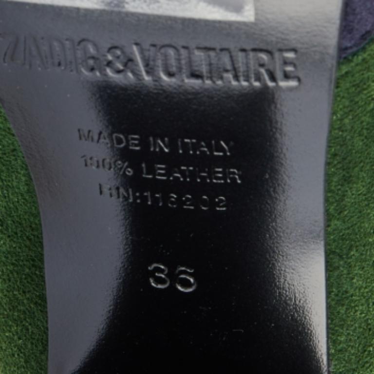 Nero Zadig & Voltaire - Stivaletti in pelle scamosciata tricolore misura 36 in vendita