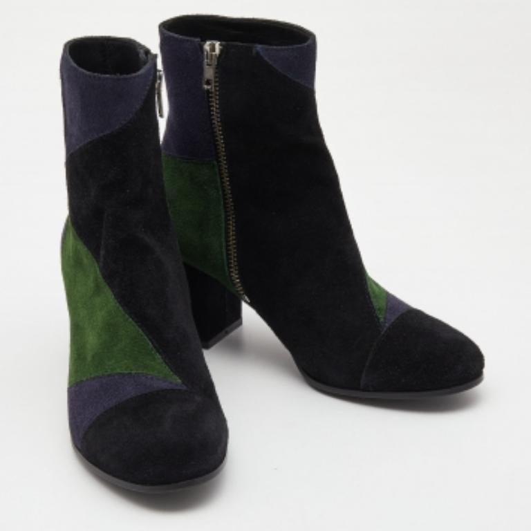Zadig & Voltaire - Stivaletti in pelle scamosciata tricolore misura 36 in vendita 2
