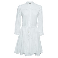 Zadig & Voltaire White Cotton Shirt Dress S