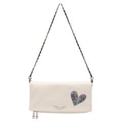 Zadig & Voltaire Borsa a tracolla Jordi Edition bianca e argento