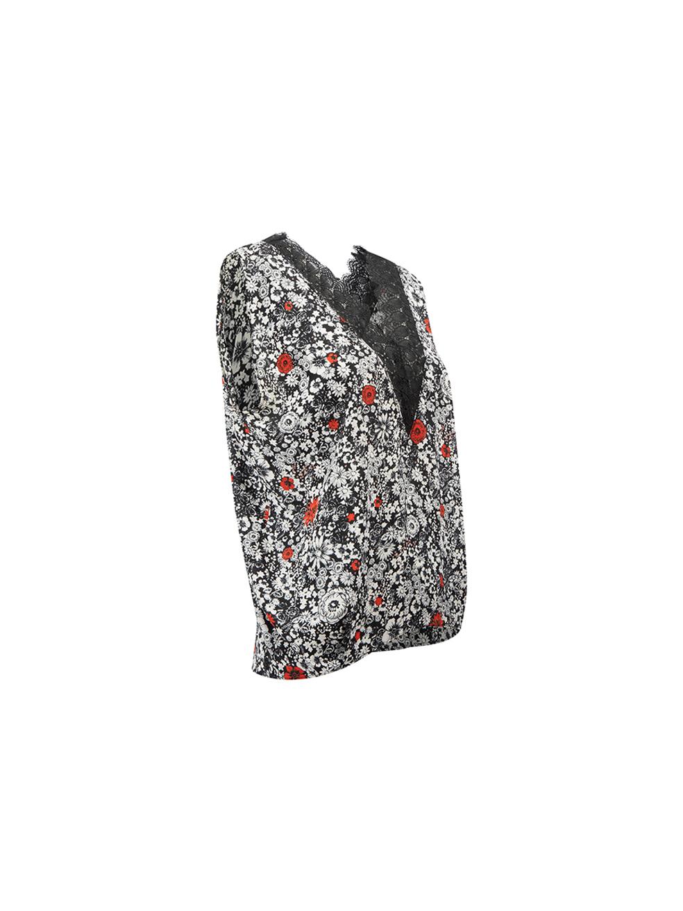 CONDITION is Very good. Hardly any visible wear to top is evident on this used Zadig & Voltaire designer resale item.




Details


Multicolour

Silk

Sleeveless top

Floral print pattern

V neckline

Black lace trimmings





Made in