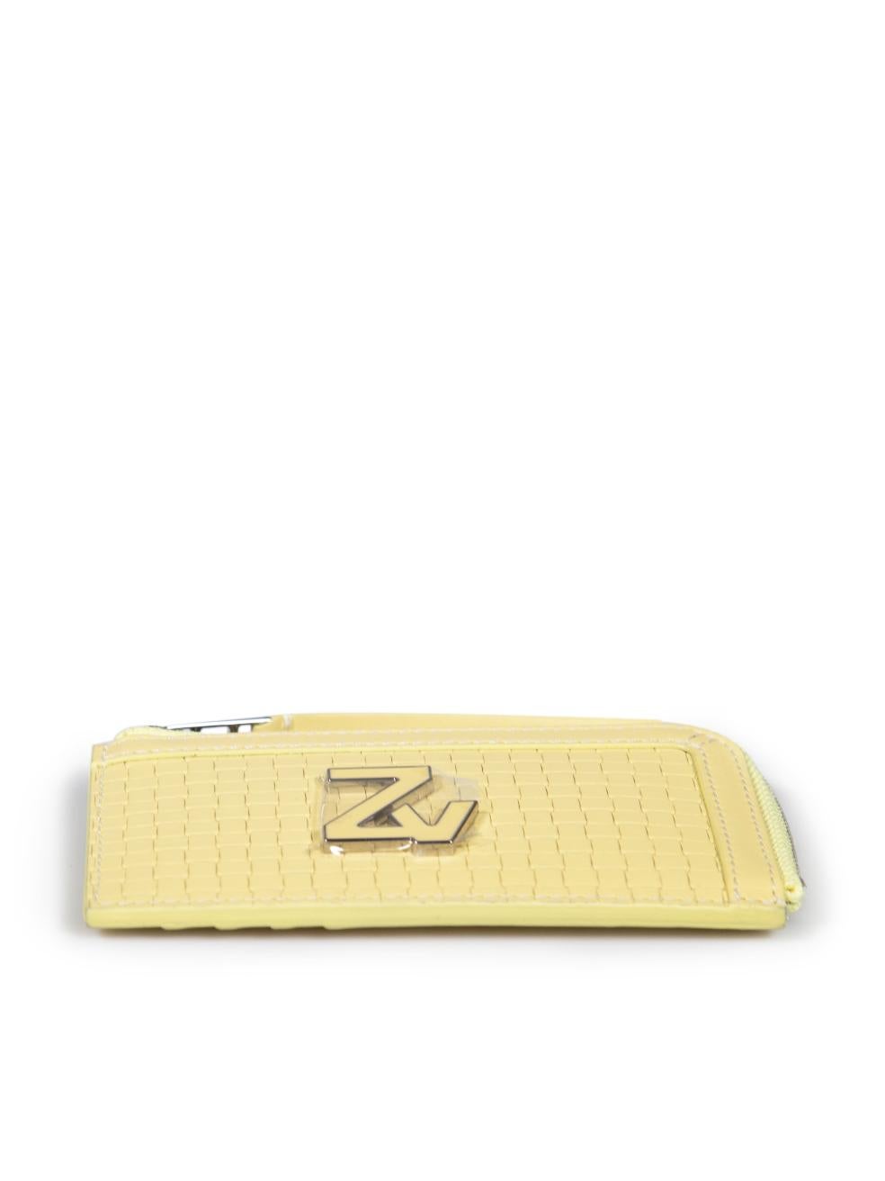 Women's Zadig & Voltaire Yellow Leather Woven Detail Purse For Sale