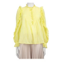 Zadig & Voltaire Yellow Ruffled Top Size S