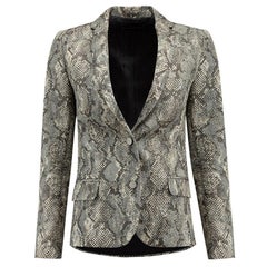 Zadig & Voltaire Zadig & Voltaire Deluxe Grey Python Veda Blazer Size XS