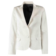 Zadig & Voltaire Zadig & Voltaire Deluxe Blaze bianco con diamante e jacquard con orlo sfrangiato