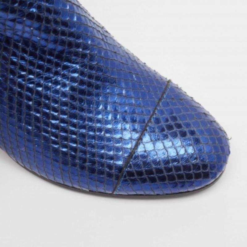 Zadiq & Voltaire Botines tacón bloque pitón azul talla 37 en venta 3