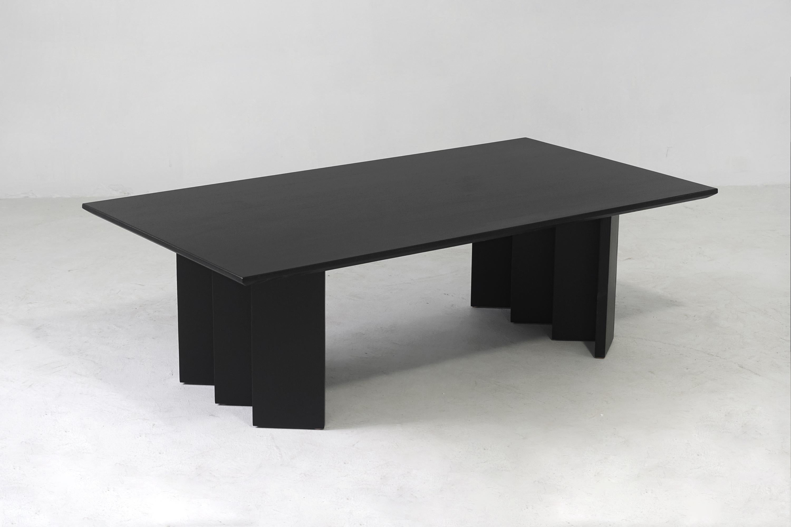 Chinese Zafal Coffee Table in Black, Minimalist Coffee Table For Sale