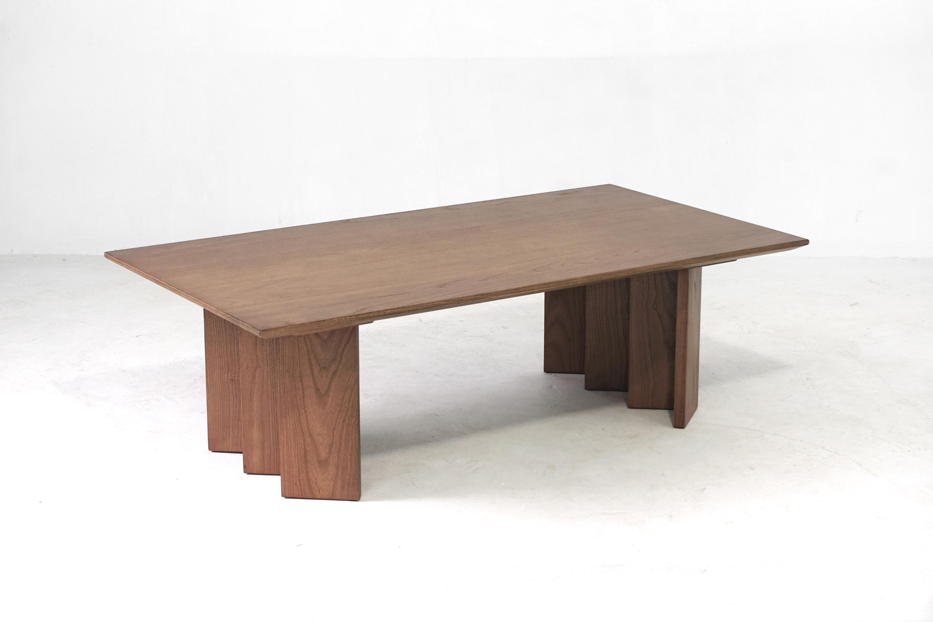 Chinese Zafal Coffee Table in Sienna, Minimalist Coffee Table For Sale
