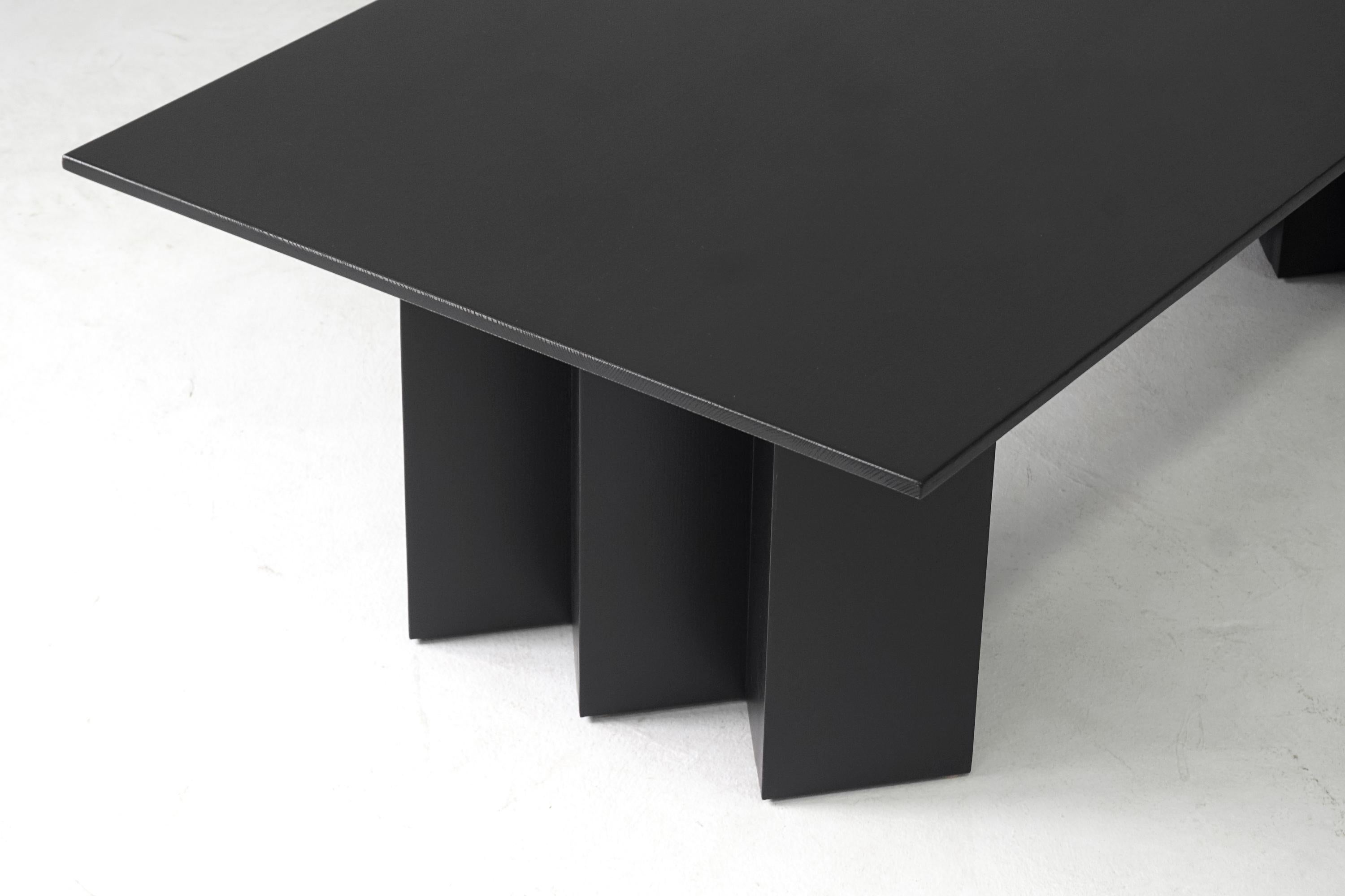 Zafal Coffee Table in Black, Minimalist Coffee Table For Sale 1
