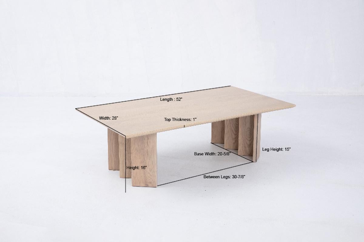 Ash Zafal Coffee Table in Nude, Minimalist Coffee Table For Sale