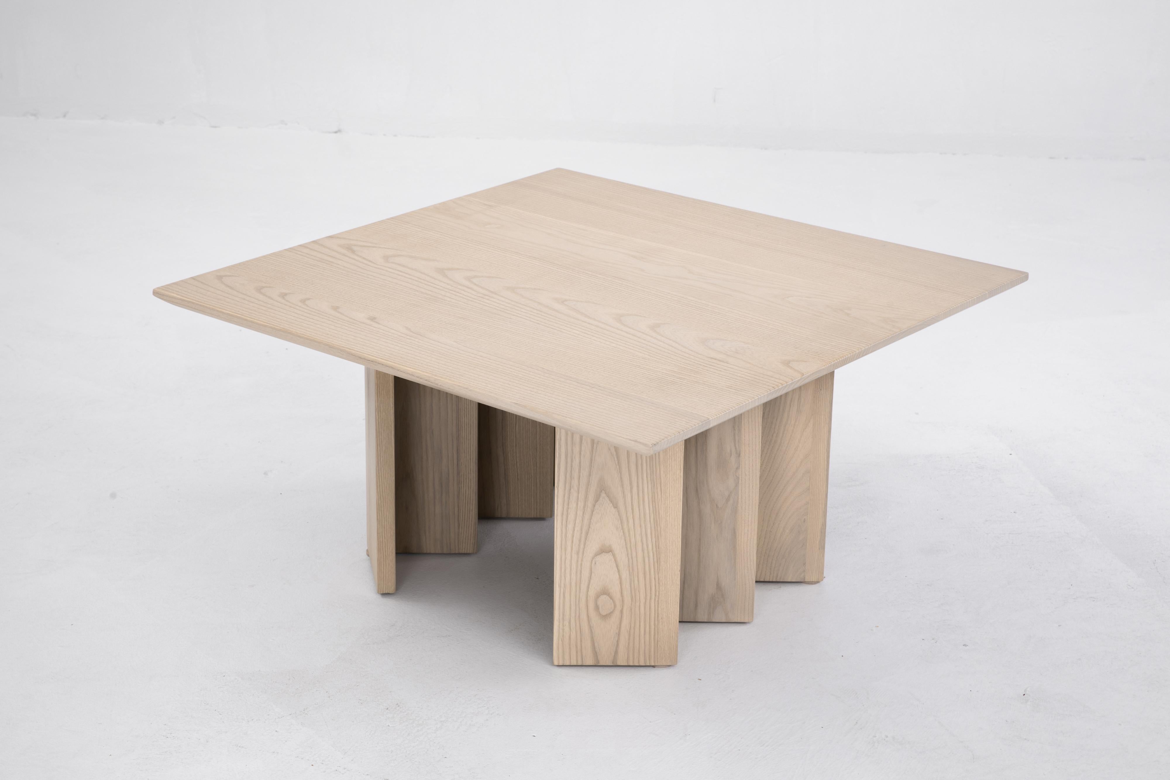 Chinois Table basse carrée Zafal couleur chair, table basse carrée minimaliste en vente