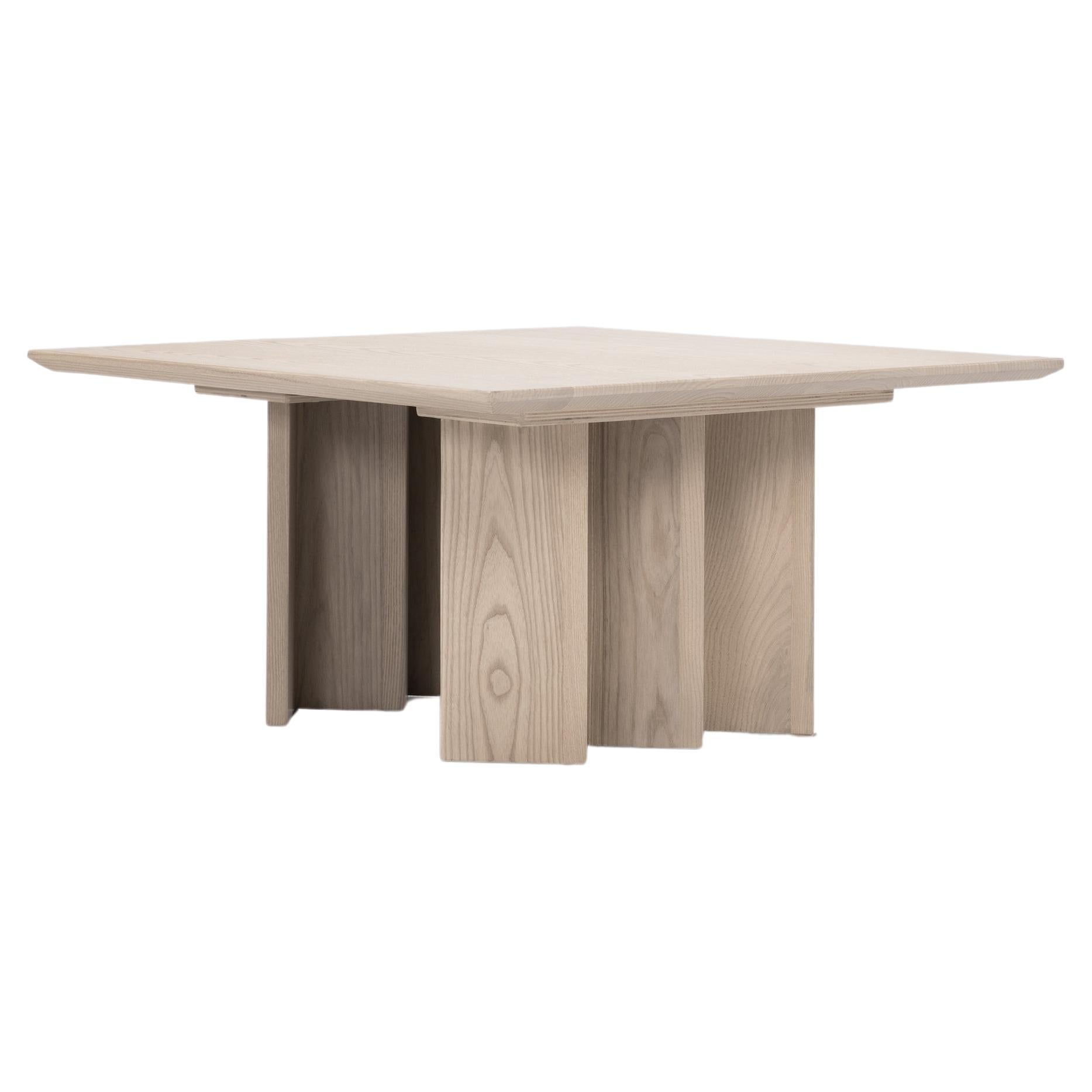Zafal Square Coffee Table in Nude, Minimalist Square Coffee Table For Sale