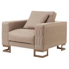 Zaffiro Square-Based Beige Armchair