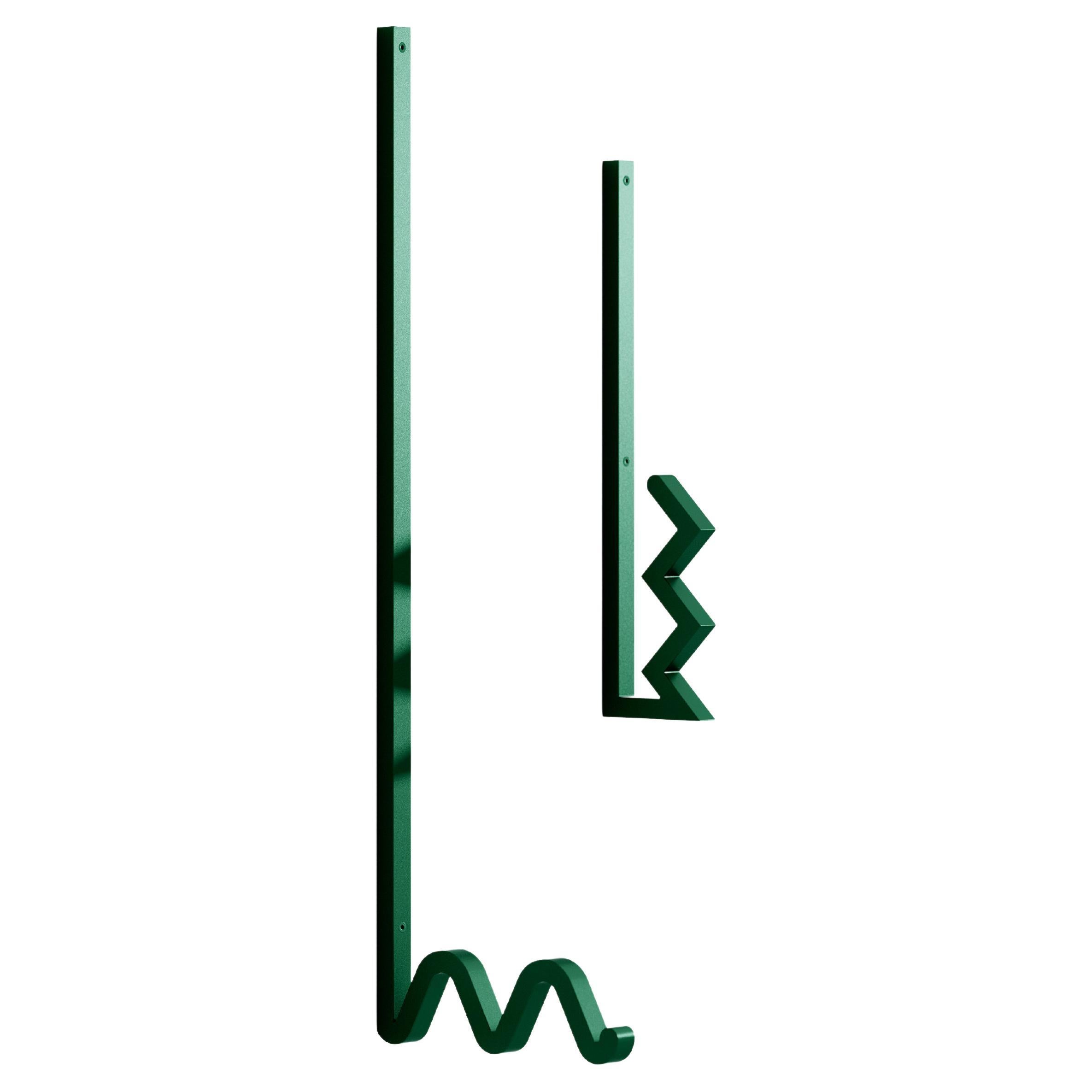 Zag Coat Hanger Green 'Set of 2' For Sale