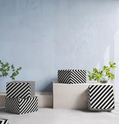 Puf Zag Terciopelo a rayas by Hermhaus