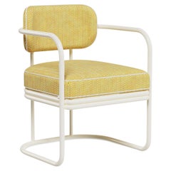 Zagaleta Outdoor Dining Chair in Lacquered Metal with Cushions