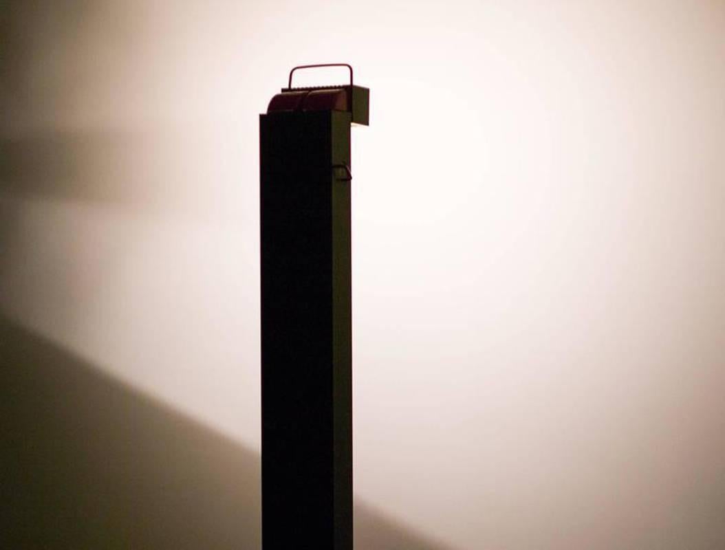 Stehlampe „Zagar““ Silvio Carpani von Stilnovo, italienisches Design, 1970er Jahre, Schwarz-Rot (Italienisch) im Angebot