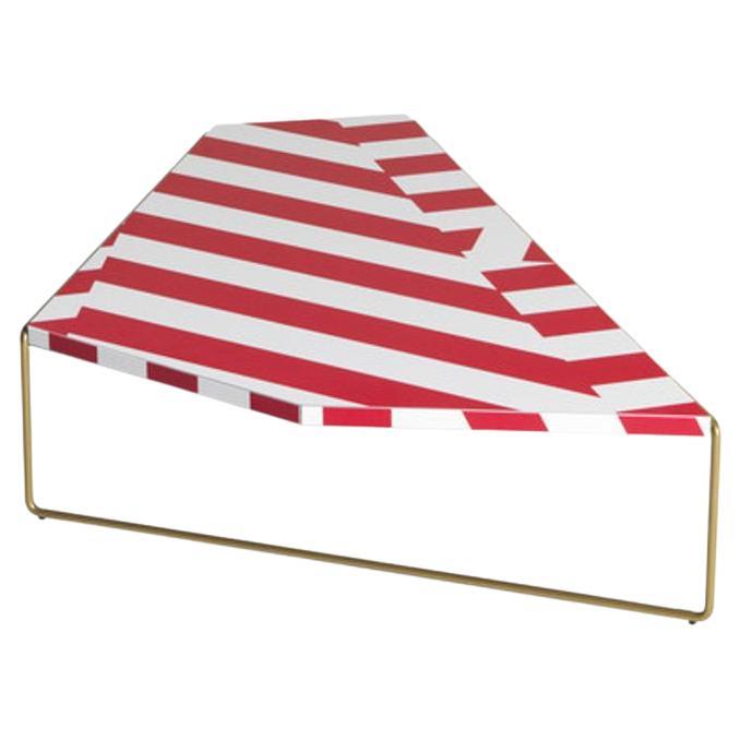 Zagazig Side Table Red and White Stripes by Driade For Sale