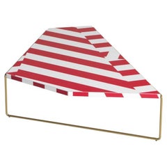 Zagazig Side Table Red and White Stripes by Driade