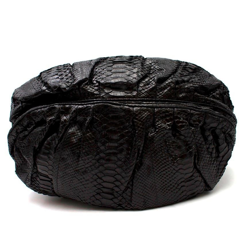Zagliani Black Python Handbag 1
