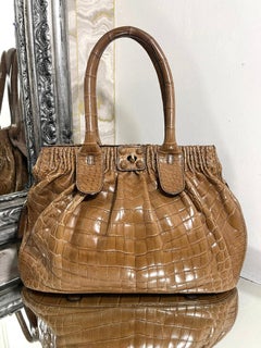Zagliani Crocodile Skin Bag