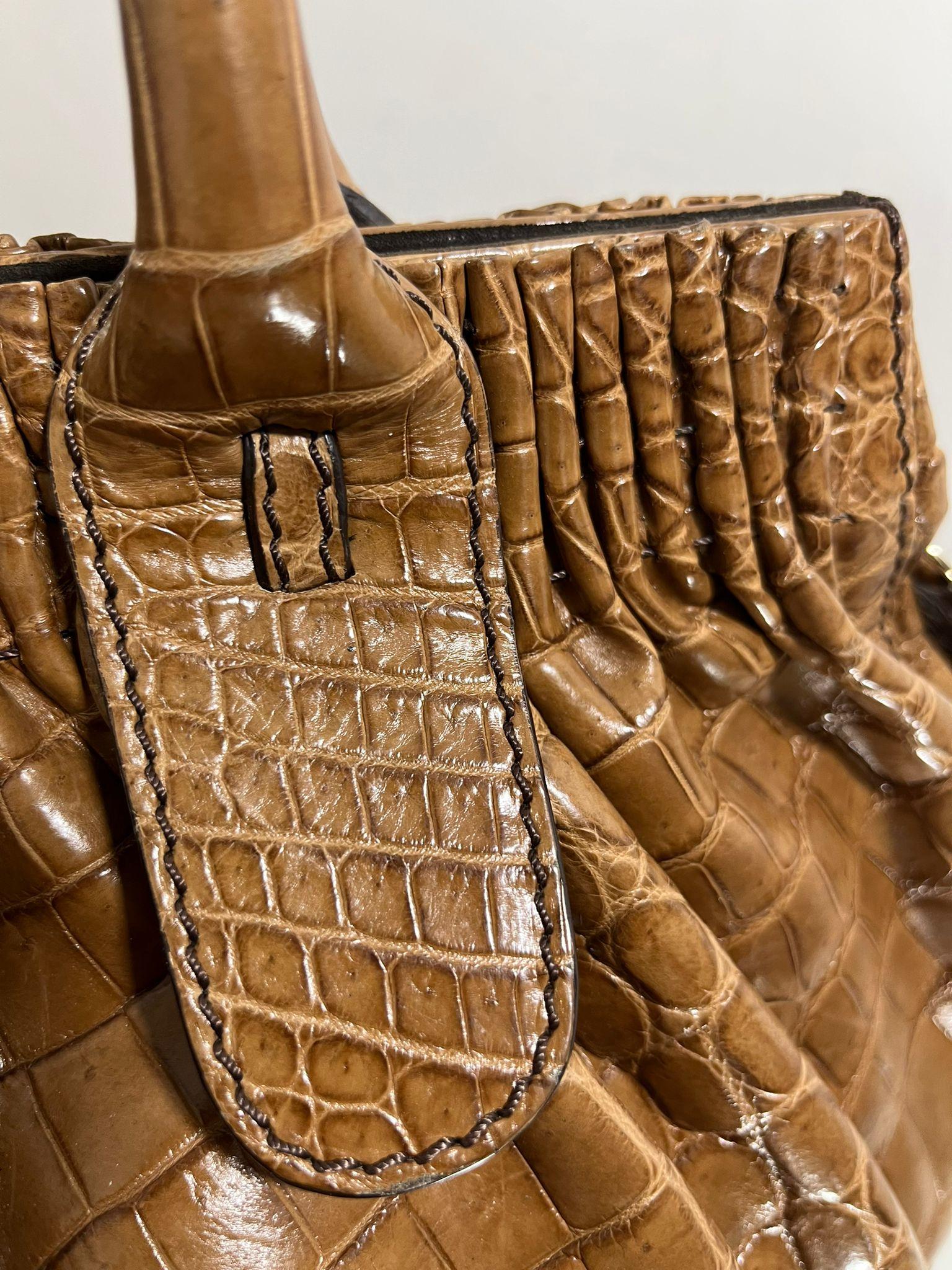 Zagliani Crocodile Skin Bag 3