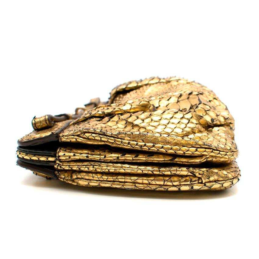 metallic gold clutch