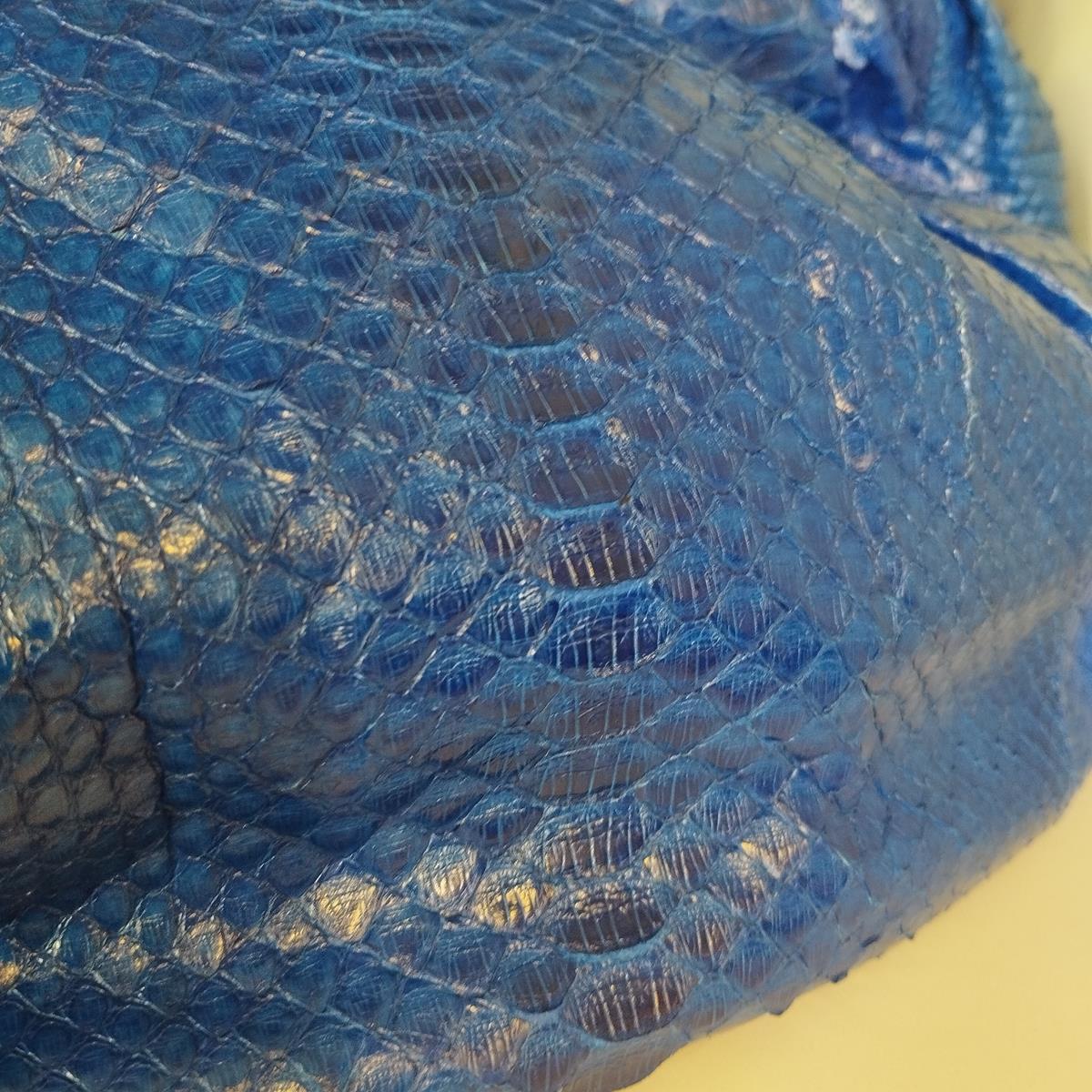 Zagliani Italia Bolso Pitón Eléctrico Azul en venta 1