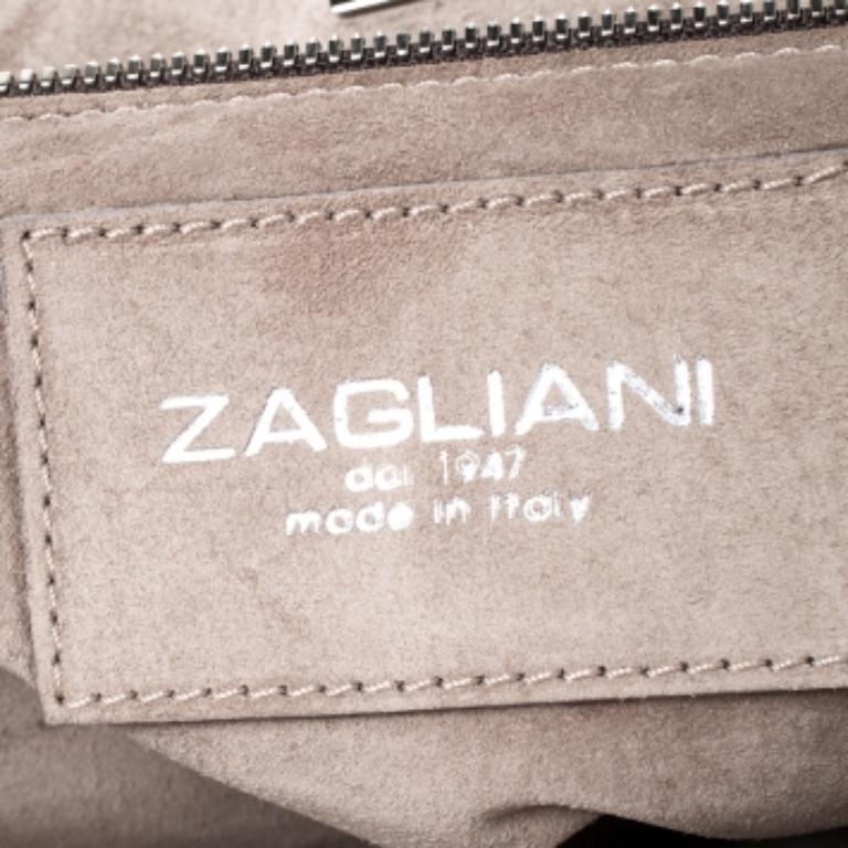 Zagliani Python Puffy Hobo or métallisé en vente 5