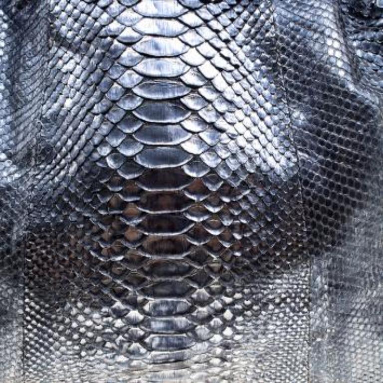 Zagliani Metallic-Python Shopper-Tasche im Angebot 6