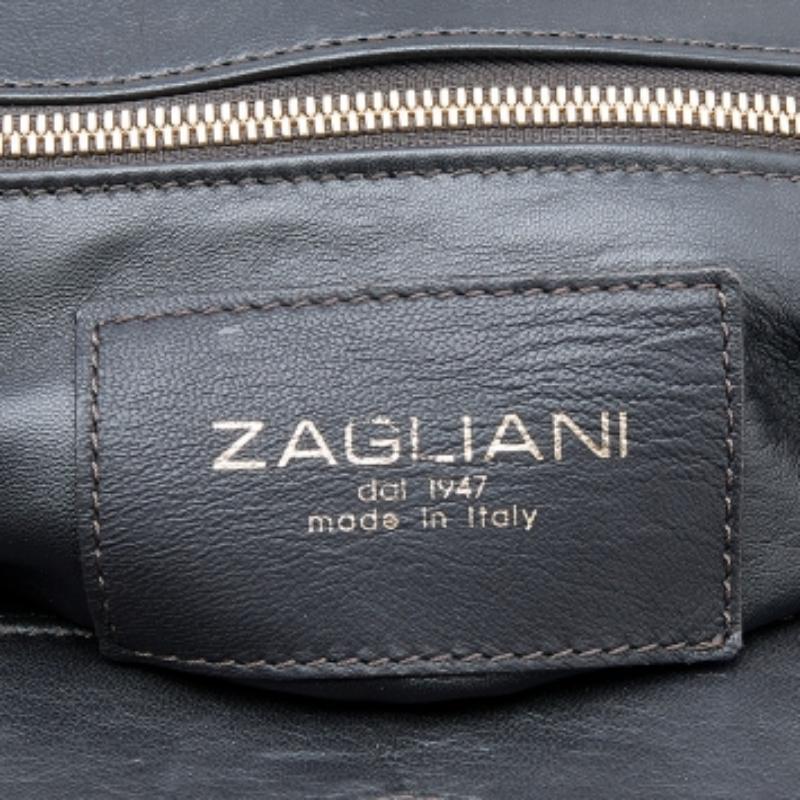 Zagliani Metallic Silver Python Puffy Hobo For Sale 5