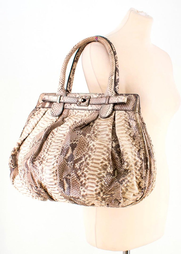 Zagliani Python Roccia Bag For Sale at 1stDibs