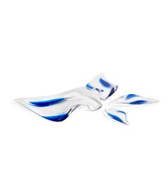 Zaha Hadid Design - Assiette Aqua Set of 4 / Limited Edition.200 - Blue and Clear