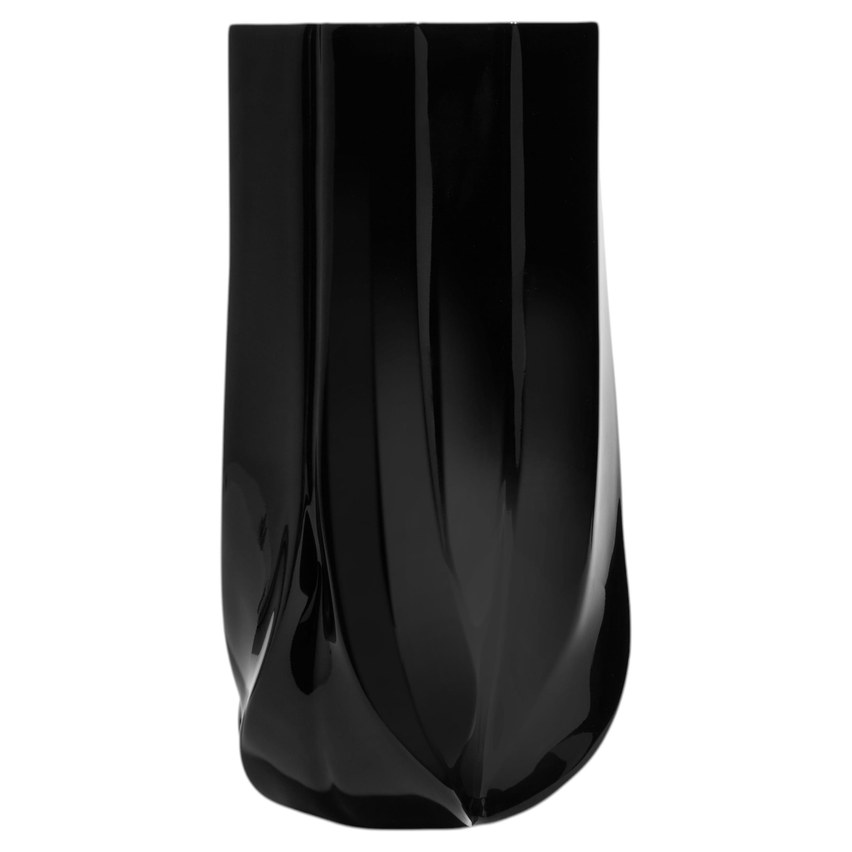 Zaha Hadid Design - Vaso a treccia largo - Nero in vendita
