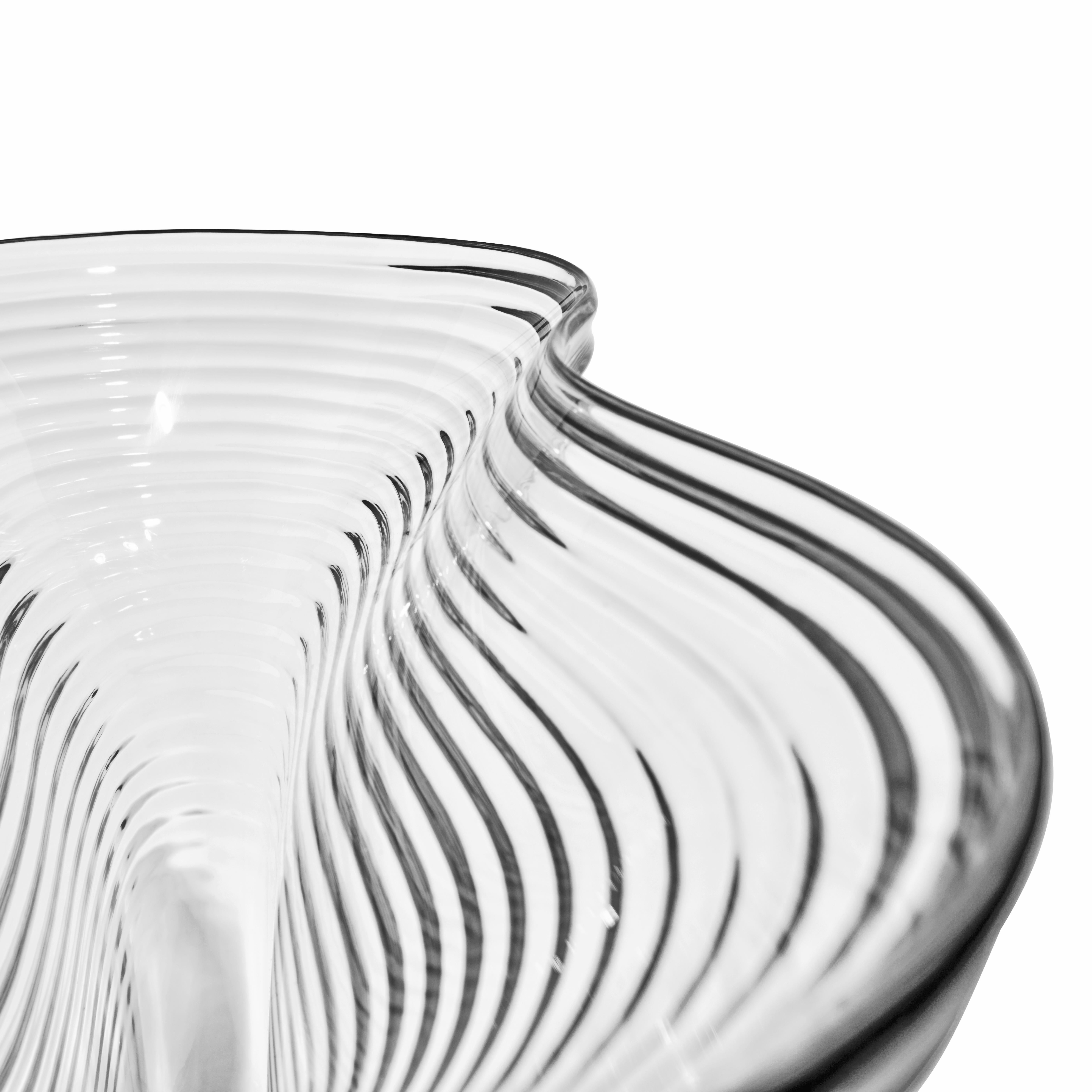 Italiano Zaha Hadid Design - Vaso Node / Edizione limitata.100 - Medio / Trasparente in vendita